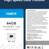 Reolink minnekort micro sd 64 gb
