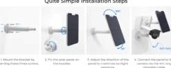 Reolink solcellepanel hvit til overvåkningskamera v2