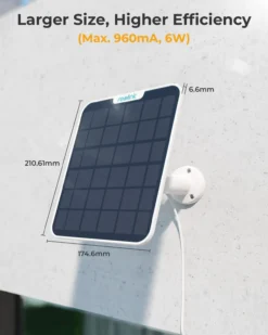 Reolink solcellepanel hvit til overvåkningskamera v2