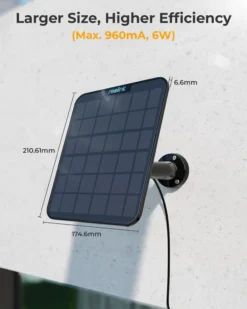 Reolink solcellepanel sort til overvåkningskamera v2