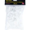 Rørklammer 40 mm hvit plast 20pk.