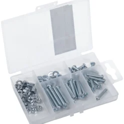 Sortimentsett bolter, mutter og skiver 102 stk