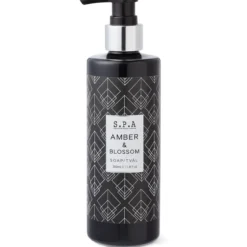 S.p.a. håndsåpe 300ml sort/hvit amber & blossom