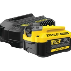Stanley fatmax lader og batteri 18v 4,0ah