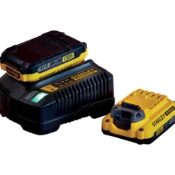 Stanley fatmax lader og batteri 18v 2x2,0ah