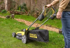 Stanley fatmax v20 gressklipper m/2x18v 4ah batteri og lader