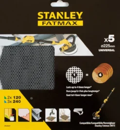 Stanley slipepapir giraff 2x120k/3x 240k ø225 5pk