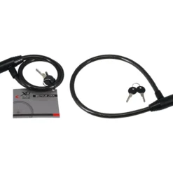 Sykkellås kabel med 2 nøkler 12mm 65cm