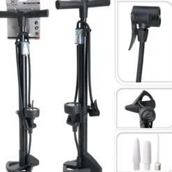Sykkelpumpe vertikal med manometer 70cm