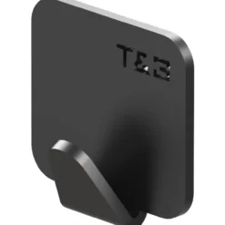 T&b enkel knagg matt sort