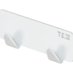 T&b knagg med 2 kroker matt hvit