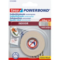 Tesa dobbeltklebende tape inne 1,5m x 19mm