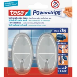 Tesa powerstrips kroker large oval krom