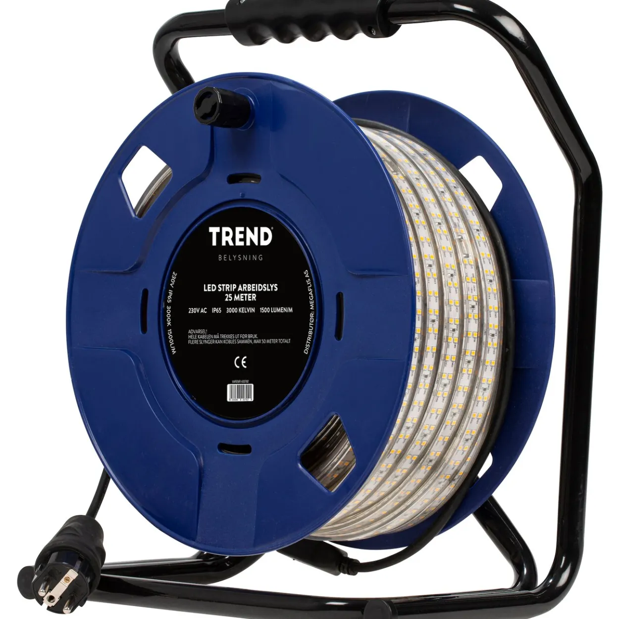 Trend arbeidslys led strip 25m trommel 3000k/1500l ip65
