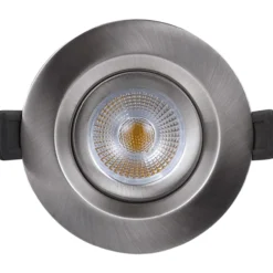 Trend gloria downlights cob led 8w360°, børstet stål