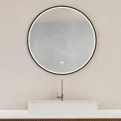 Trend moon lysspeil sort ø90 cm