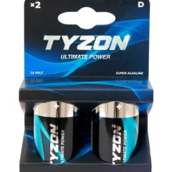 Tyzon 1,5 v d superalkalisk batteri 2-pk