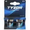 Tyzon 9 v superalkaliske batterier 2-pk.