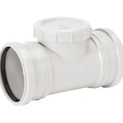 Uponor decibel renserør 75mm m/muffe hvit