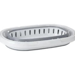 Vaskekurv foldbar pp 25l 58x38cm hvit/grå