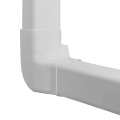 Vertikal vinkel høyre 80x60mm, hvit