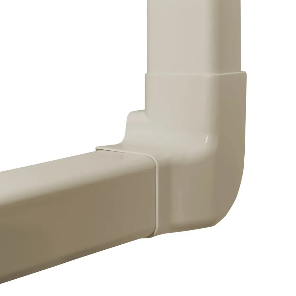 Vertikal vinkel venstre 80x60mm, elfenben