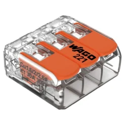 Wago 221-613 3-leder koblingsklemme transparent 30 stk