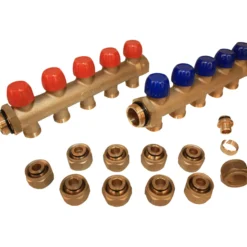 Wavin fordelerrør 5 uttak 1" 16mm alupex