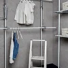 Wenko alu-design stige med 2 trinn hvit