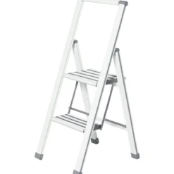 Wenko alu-design stige med 2 trinn hvit