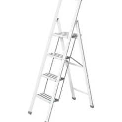Wenko alu-design stige med 4 trinn hvit