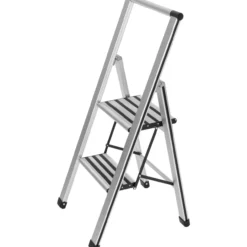 Wenko alu-design stige med 2 trinn satin