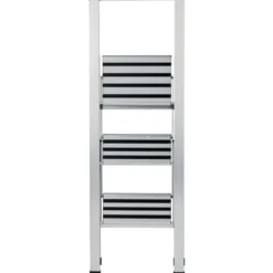 Wenko alu-design stige med 3 trinn satin
