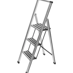 Wenko alu-design stige med 3 trinn satin