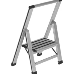 Wenko alu-design stige med 1 trinn satin